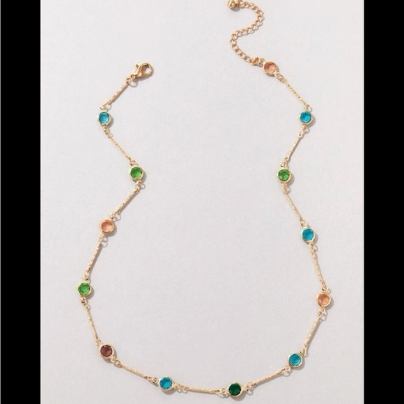 Multicolored Crystal Necklace - Picture 4 of 5
